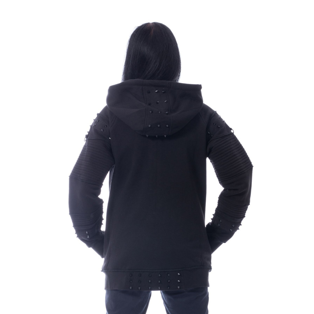 Vixxsin - CHROME Kapuzenpullover mit Reißverschluss - Schwarz